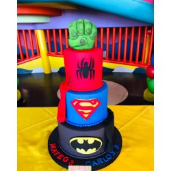Pastel Infantil 1305 Batman Hulk Spider Man Superman