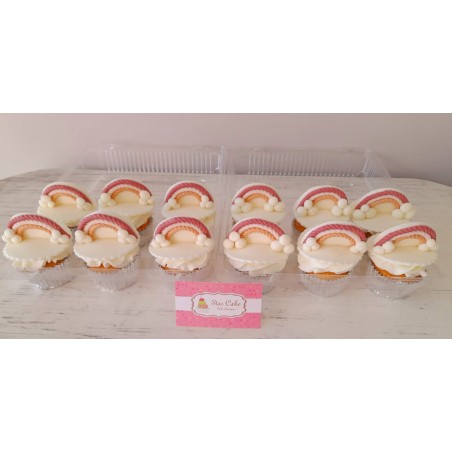 Cupcakes 3018 Arcoiris rosa