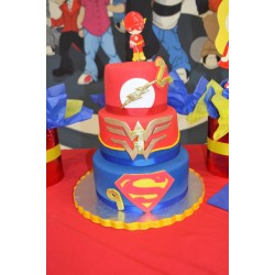 Pastel Infantil 0301 Flash Superman Wonder Woman