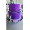 Pastel Infantil 4122 Morado Bolas Disco