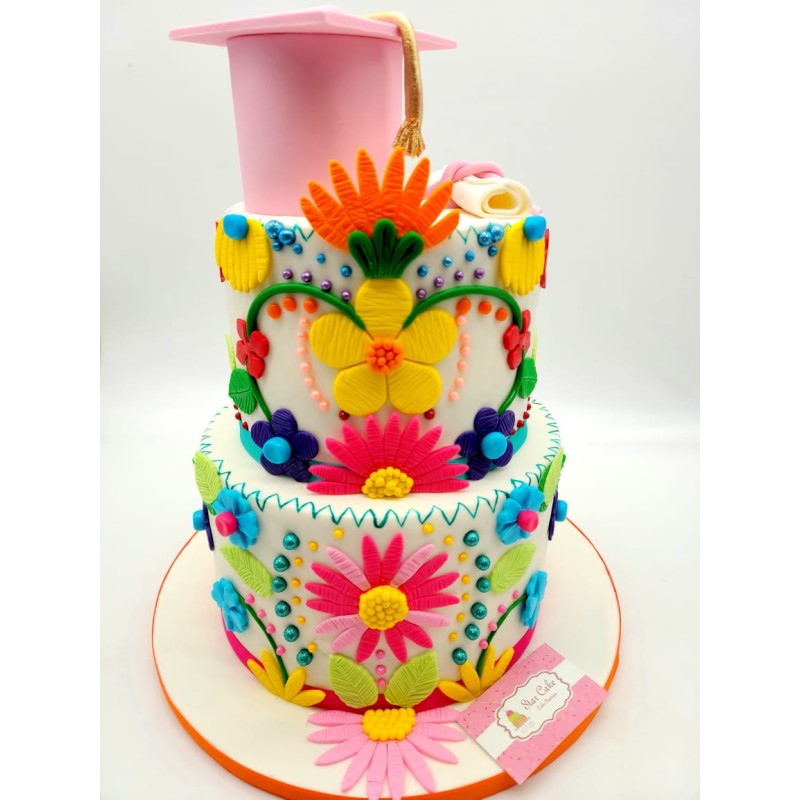 Pastel Graduacion 4157 Floreado