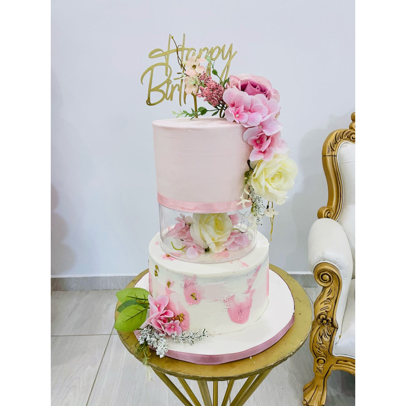 Pastel de Aniversario 4295 Rosa