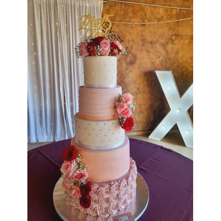 Pastel de XV 4343 Rosa y Lila