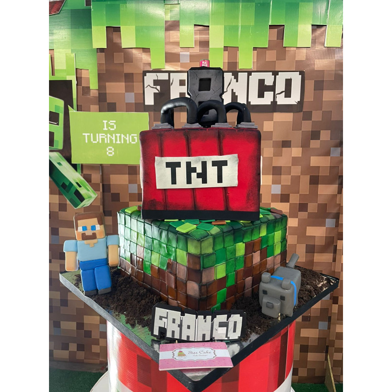 Pastel Infantil 4402 Minecraft