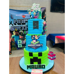 Pastel Infantil 4430 Minecraft