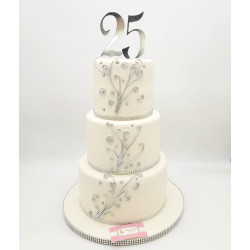 Pastel Bodas Plata 4449