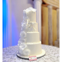 Pastel Boda Flores Blancas 4453