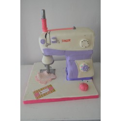 Pastel Realista 0018 Maquina de coser